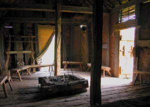 Interior of Anglo-Saxon house 