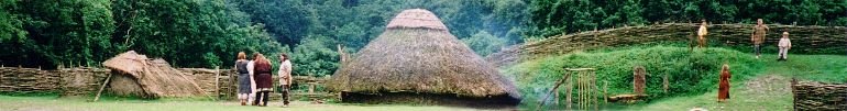 Castell Henllys Iron Age Celtic Hillfort. One of a number of exellently reconstructed archeological sites.