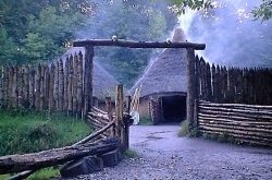 Celtic Roundhouses at St. Faggins  Lorraine Botting