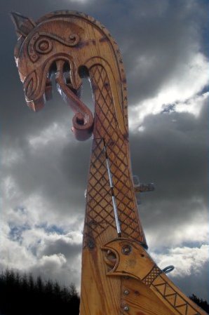 Viking ships often had Dragons heads mounted on the bow to scare off sea monsters