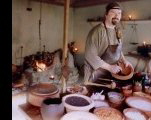 A Working Roman Kitchen at Chedworth Villa. 