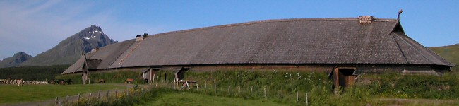 The Viking longhouse reconstruction at Borg. 