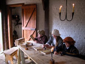 Calligraphy in the Tudor croft
